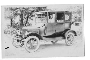 RPPC Echt Foto Postkarte 1920 Mitteltür Ford Oldtimer Antik Auto Auto Mann B11 - Bild 1 von 1