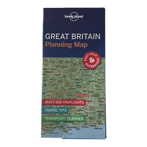 Lonely Planet Great Britain Planning Map 1st Edition Road Map Travel Tips - Picture 1 of 3