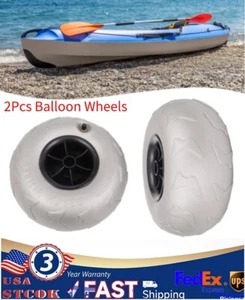 2Pcs Balloon Wheels 9" Replacement Big Beach Sand Tires for Kayak Dolly Canoe US - Picture 1 of 12