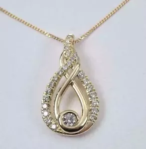 1.50Ct Round Cut Lab-Created Diamond Women Beauty Pendant 14k Yellow Gold Finish - Picture 1 of 5
