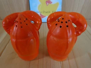 HUMMER Salz und Pfefferstreuer Orange Keramik Vintage Japan Korkenstöpsel - Bild 1 von 6