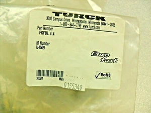 qty 4 -  TURCK - FKFDL 4.4 - U4609 - Cordset Cable Receptacle - Picture 1 of 3