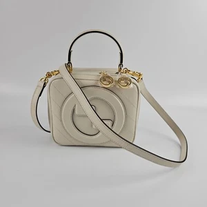 GUCCI Blondie Small White Leather Top Handle Bag New And Authentic - Picture 1 of 17