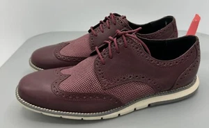 Cole Haan Grand OS Men's Burgundy Colored Leather Oxfords C20395 Size 7.5 - Picture 1 of 8
