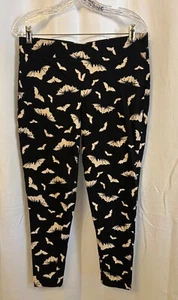 Torrid Size Bats Print Spooky Halloween Black Crop Leggings Punk Gothic NWOT - Picture 1 of 2