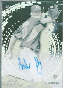 Andrew Heaney 2014 Topps High Tek Autographs Black White Diffractor /15 #HTAH  - Picture 1 of 2