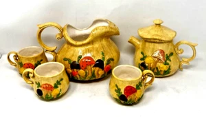 Juego de 3 tazas y 6 piezas jarra de té café champiñón Arnel's de colección años 70 - Imagen 1 de 14