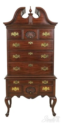 LF58143EC: HENKEL HARRIS 3 Part Queen Anne Mahogany Highboy - Image 1 of 4