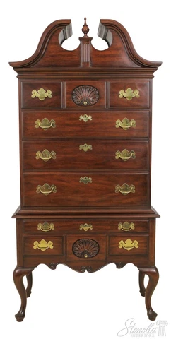 LF58143EC: HENKEL HARRIS 3 Part Queen Anne Mahogany Highboy Cover