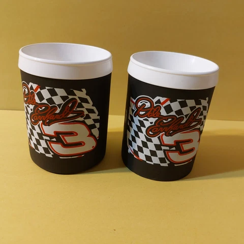 VINTAGE DALE EARNHARDT BEER KOOZIE CAN COOLER HUGGER NASCAR FOAM PLASTIC NEW LOT Cover