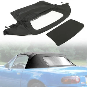 For Mazda Miata 1990-2005 2-Door Black Convertible Soft Top w/Clear Window - Picture 1 of 10