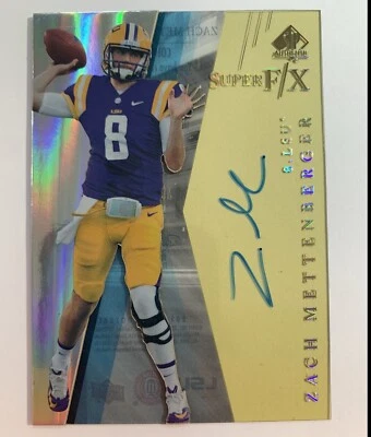 2014 SP Authentic Super FX Gold Auto Zach Mettenberger #12 Rookie Auto RC - Image 1 of 2