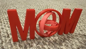 3D Printed "MOM" Home Decor | Heart in Gyro Sphere | Perfect for Mothers Day!!! - Picture 1 of 4