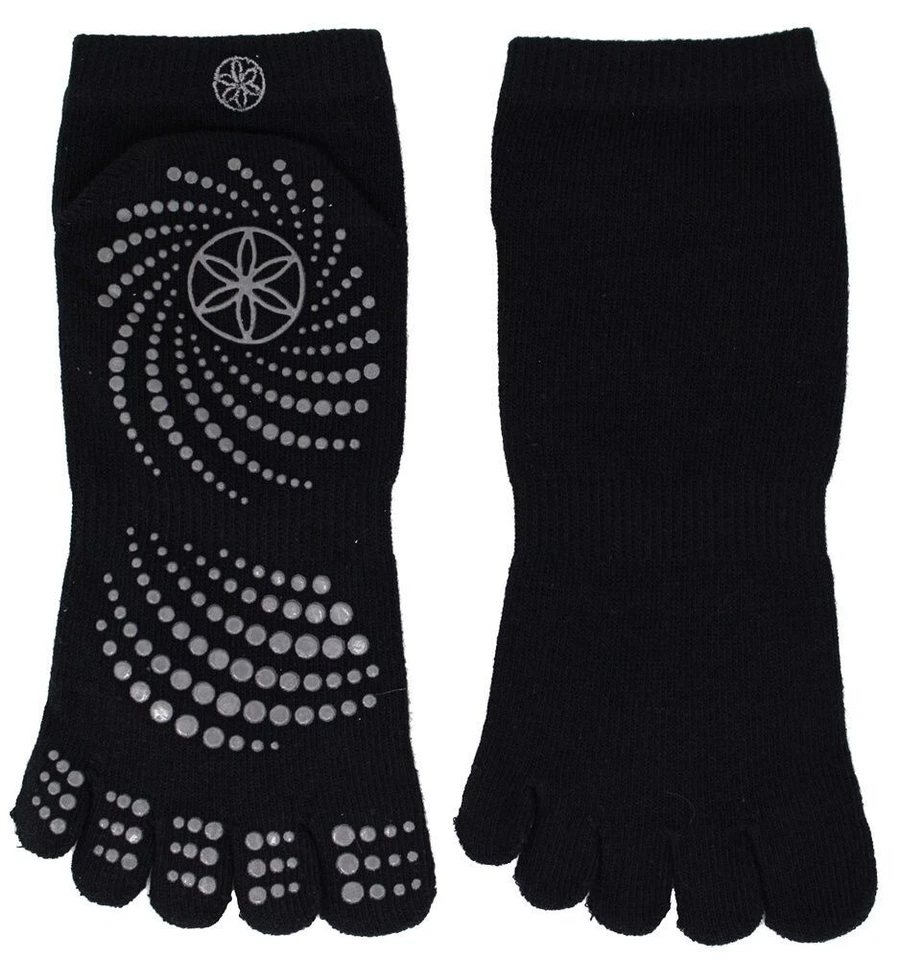 Gaiam ALL GRIP NO SLIP Yoga Socks Black/Gray M/L Medium/Large SUPER GRIPPY - Image 1 of 1