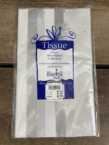 New Tissue Paper Silver Snowflake 9 sheets, 20” x 20” Sealed Holiday Christmas - Picture 1 of 2