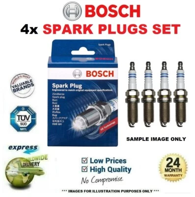 4x BOSCH SPARK PLUGS for ROVER 400 414 1993-1995 - Image 1 of 4