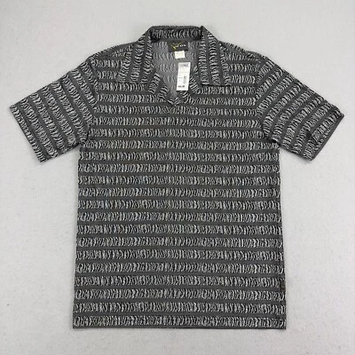 Camisa polo discoteca vintage POP ICON masculina M cinza festa Rave Techno EUA nova com etiquetas - Imagem 1 de 4
