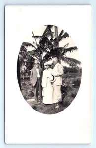 1910s RPPC Postcard 1916 Austin, Amelia And Mr. Bowman Florida Palm Trees - Picture 1 of 2