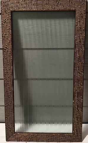 VINTAGE Frame/ Window pane,  Textured Glass, Vintage Window with Privacy Glass Cover