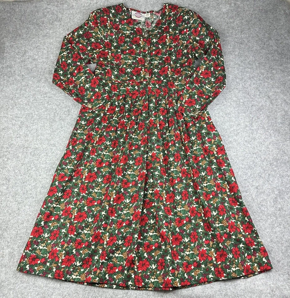 Разговор изделия платье женщин маленький цветочный искусства носить кнопка карманы винтажный - Изображение 1 из 4