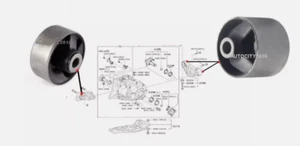 FOR TOYOTA ESTIMA HYBRID 06-2014 3PC FR/RR DIFFERENTIAL DIFF ARM MOUNT  BUSH SET - Picture 1 of 1