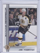 Joe Thornton 2000 Be A Player Memorabilia Hockey Card 127 Grade MT