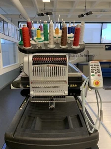 Melco Bravo Single Head 16 Needle Embroidery Machine - Working. - Picture 1 of 8