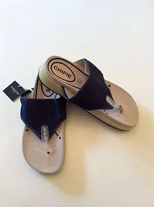 BRANDNEUE DUNKELBLAUE CHIPIE DENIM ZEHENSTEG FLIP FLOPS GRÖSSE 7,5 /41 - Bild 1 von 1