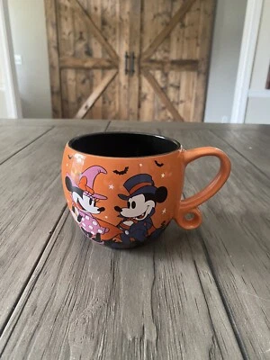 Кофейная кружка Disney Mickey Mouse & Minnie Mouse Happy Halloween вмещает 16 унций (новая) - Изображение 1 из 4