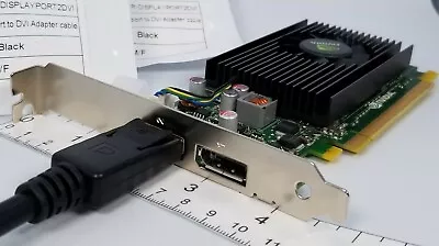 HP Z220 Z200 Compaq 6300 8300 Dual DisplayPort Nvidia DVI Windows 10 Video Card - Image 1 of 4