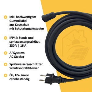 Anschlusskabel Balkonkraftwerk Kabel für APSystems EZ1 Solar Wechselrichter - Bild 1 von 12