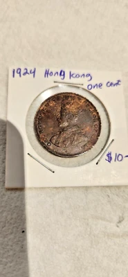 1924 Hong Kong One 1 Cent Coin George V King - Image 1 of 3