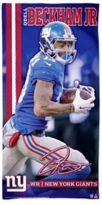 NWT NFL New York Giants Odell Beckham Jr. Wincraft 30" X 60" Cotton Beach Towel - Picture 1 of 4