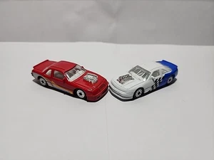 Vintage Nascar Stock Car selten Markenlos Original 2er Set rot und blau weiß - Bild 1 von 8