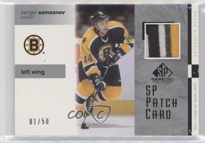 2001-02 SP Game Used Edition SP Patch Card /50 Sergei Samsonov #P-SS Patch - Image 1 of 2
