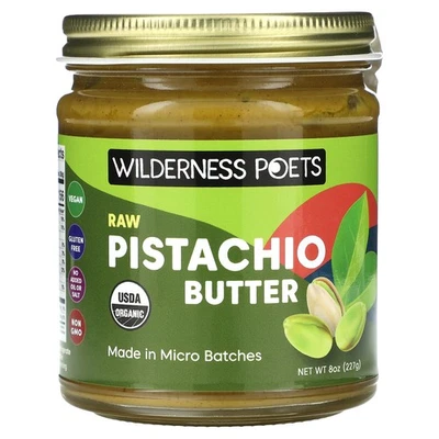 Wilderness Poets Raw Pistachio Butter 8 oz 227 g Cholesterol-Free, Gluten-Free, - Image 1 of 3