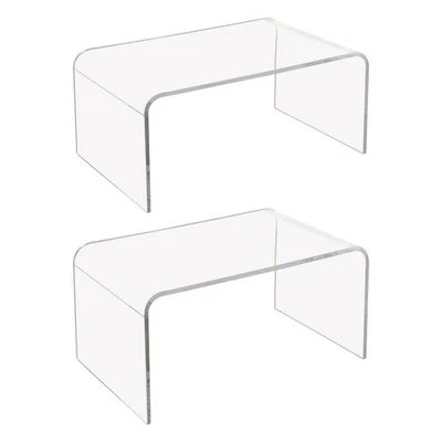 Tavolino da Caffè A Cascata Acrilico per Soggiorno Patio Famiglia √ - Immagine 1 di 4