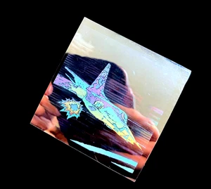 RARE JET SPACE SCI-FI SCI FI FIGHTER vintage hologram holographic sticker decal - Picture 1 of 3
