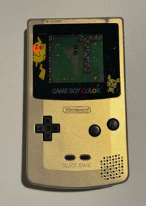 Nintendo Game Boy Color Gold & Silver Pokemon Center Pikachu Edition w/free game - Picture 1 of 15