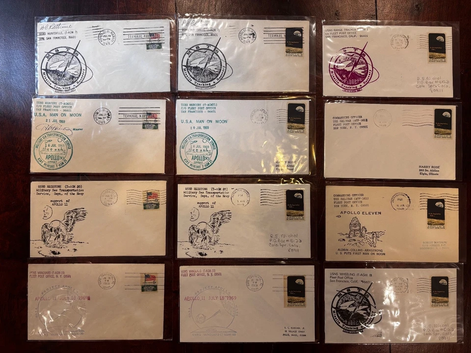 Apollo 11 Tracking Vessels 12 Covers (some Signed) July 1969 Space !! - Image 1 of 1