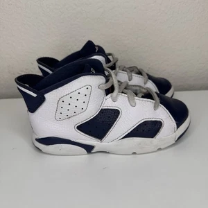 Air Jordan 6 Retro Olympic Kleinkind Größe 10C Schuhe sportlich weiß Kinder Turnschuhe - Bild 1 von 8