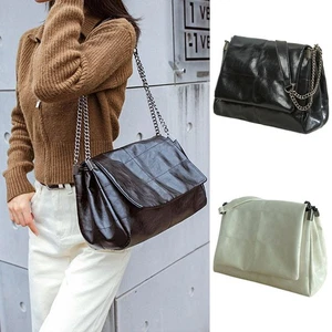 Retro Crossbody Bag Metal Chain Messenger Bag Fashion Sewing Bag - Picture 1 of 12