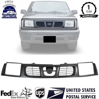 New Grille Plastic Black Shell and Insert For 1998-2000 Nissan Frontier - Imagem 1 de 4