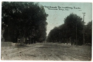 Mason City, Illinois 1910 Postkarte, Kastanienstraßenszene von C.U. Williams - Bild 1 von 2