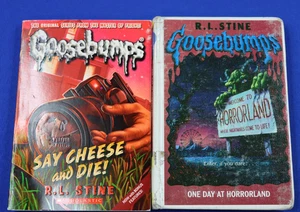 Two Pack of Goosebumps Books R.L. Stine Say Cheese and Die One Day At Horrorland - Picture 1 of 4