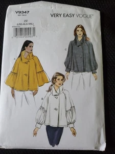 Top oscilante manga raglán sin cortar patrón de costura de moda muy fácil Misses L XL XXL - Imagen 1 de 5