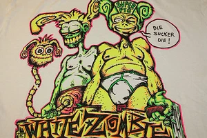 XL * Camiseta Super Cerdo Zombi Blanco Años 90 1996 Nos De Colección * Stock Muerto  - Imagen 1 de 4