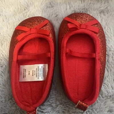 Dorothy costume Halloween baby Crib shoes 3 Infant 6-9 Months red glitter Girls - Image 1 of 4