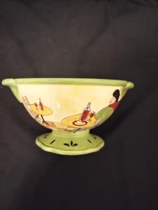 Certified International Jennifer Brinley Bistro Footed Bowl 6” Soup Ceramic - Picture 1 of 6