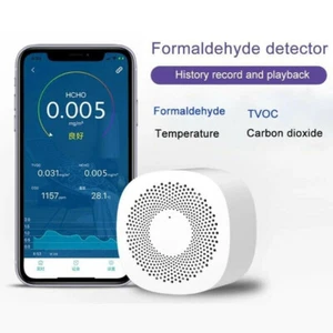 BT APP Luft Qualität Messgerät TVOC CO2 Formaldehyd Staub Sensor Detektor - Bild 1 von 10